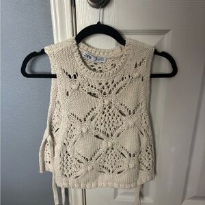 Zara Cream Knit Tank Top